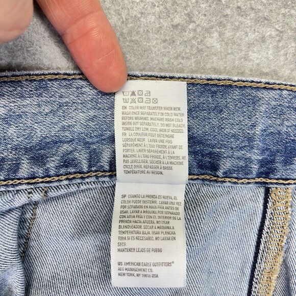 American Eagle Cargo Jogger Jeans Women’s 0 Regular Light Wash Denim 2765 - Picture 6 of 13